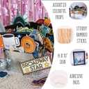 New York Photo Booth Props - 41-pc Photo Booth Kit with 8 x 10-Inch Sign, 60 Adhesive Pads, 45 Sticks - NYC Props - New York Theme Decorations - Cityscape Photo Props