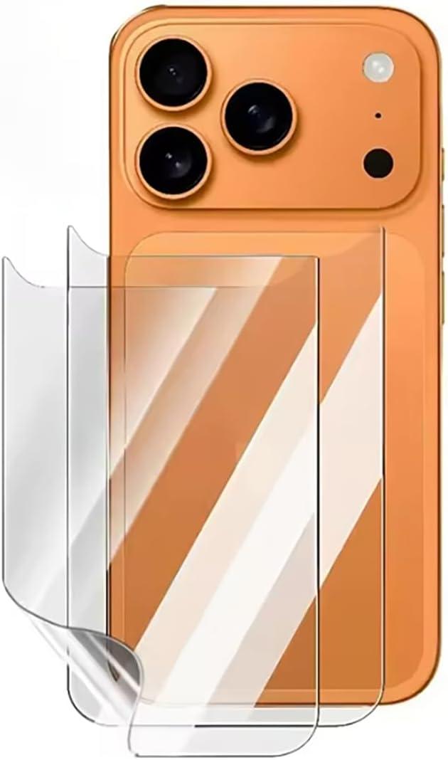 For iPhone 17 Pro Back Screen Protector Ultra Thin Glossy Protective Film -2 Packs-High Transparency