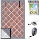 3 Layer 63 x 39 Inch Window Insulation for Winter, Oxford Thermal Insulated Window Cover with Thicken Cotton & Fastener, Grey Window Curtain Kit for Winterizing Keeping Home Warm