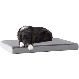 BARK, THE MODERN MATTRESS BED, COOLING GEL MEMORY FOAM DOG BED, 29in x 18in x 3in | 73.5cm x 46cm x 7.5cm, GREY