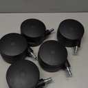 Amazon.com: CroBlissful 5 Pcs 4'' Extra Large Chair Wheels for Carpet Heavy Duty Office Twin Chair Casters Replacement 7/16 x 7/8 Grip Ring for Furniture Hardwood Floor Computer Desk Safe Rotating Wheels(Black) : Office Products