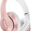 Wireless Bluetooth Headphones Over Ear 65H Playtime HiFi Stereo Headset with Microphone and 6EQ Modes Foldable Bluetooth V6.0 Headphones for Travel Smartphone Computer Laptop Rose Gold