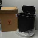TIPGO 5 Gallon Motion Senor Bathroom Trash Can with Lid, Automatic Garbage Can Touchless, Smart Plastic Waste Basket for Narrow Spaces, Bathroom, Office, Bedroom, Living Room (Black)
