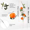 Woration 4PCS Artificial Orange Branches Simulation Tangerine Plastic Tree Plant Stem with Fruit Fake Greenery Home DIY Decor Props 19.3inch