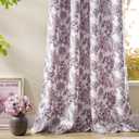 Purple Floral Curtains 72 Inches Long 2 Panels for Bedroom Girls Room Grommet Room Darkening Curtains Thermal Insulated Noise Reduction Romantic Lavender Flower Patterned Drapes Garden Nursery, 52x72