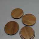 4 PCS 1 Gallon Mason Jar Lids Wooden Fits 3.7 Inch Inner Dia Replacement Mason Jar Lids Ball Glass Jar Lids Wooden Lid with Silicone Seal Canning Jars Lids Only for 1 Gallon Jars(4, Natural Acacia)
