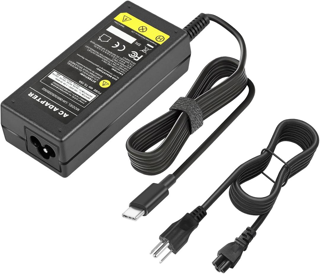 Universal 65W USB Type C Port Charger Adapter, for Lenovo Thinkpad/Yoga, Dell, Chromebook 3100, Latitude 5420, Acer, Google Series Type C Fast Charging Power