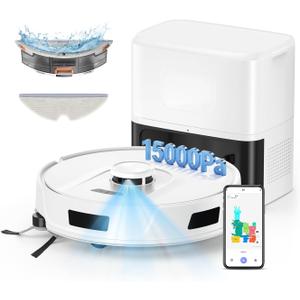 Twotoo Robot Vacuum and Mop 15 000Pa,Robot Vacuum Cleaner 90 Day Self Emptying Vacuum Robot,Lidar Navigation,5G/2.4G WiFi APP Aspirateur Robot,Self-Charging Robot Vacuums for Pet,Floor,Carpet
