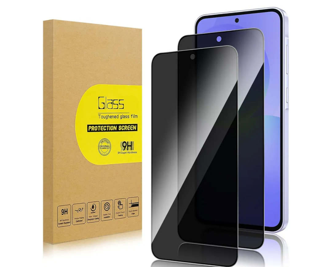3 Pack Privacy Screen Protector for Samsung Galaxy A36 5G[Anti-Spy Tempered Glass], Ultra HD, Anti-Scratch, Bubble-Free, Easy Install 9H Protective Glass for Galaxy A36