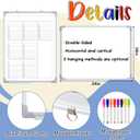 Lincia Magnetic to Do List Whiteboard for Wall 24" x 18" Large Weekly Dry Erase Board, Hanging Double-Side White Board Calendar for Planning Drawing Memo Home Kitchen Office(White)
