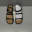 Amazon Essentials Women's Strappy Flatform Sandals (8, Black)