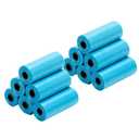 Ginsco 0.8 Gallons Disposable Bags for Mini Car Can, Portable Small Car Garbage Bags, Cars Accessories, Mini Bags, Plastic Bag for Cars/Home/Office (12 Rolls/180 Counts) Blue