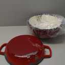 Enamelled Cast Iron Dutch Oven Pot  Dutch Oven For Sourdough Bread Baking  Cast Iron Bread Pot  Red, 6 Quarts, 22cm  by Nuovva