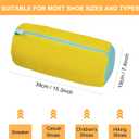 Shoe Washing Machine Bag, 2PCS Reusable Shoe Cleaning Bags for Washer and Dryer, Shoe Laundry Bag with Zipper Protection Design for Most Shoe Types, with 2 Laundry Bags (Yellow)