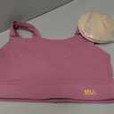 Women's Sports Bra Wirefree Adjustable Medium-High Support Everyday Wear for Large Bust Plus Size with Removable Pads (X-Large, Pastel Pink)