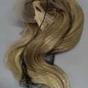 Balayage Glueless Wigs Human Hair 13x6 HD Lace Front Wig for White Women, Chocolate Brown to with Medium Blonde Highlight Remy Hair Lace Frontal Wig Pre Plucked Hairline with Baby Hair 20 Inch