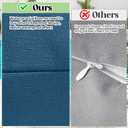 WOLKI Waterproof Outdoor Pillows 20x20 Feather and Down Filled Throw Pillow for Patio Furniture, Outside Decorative Pillow Set of 2,Blue