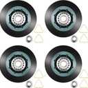 WPW10314173 W10314173 Dryer Drum Support Roller Kit Dryer Drum Rollers Replaces W10314171 8536973 8536974 AP6019303 PS11752609 Suitable for maytag kenmore whirlpool kitchenaid Dryers-4PCS