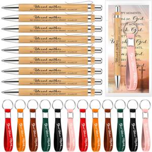 AmazingSpark 148 Pcs Christian Church Gifts for Women God Bless Mother Keychain Bible Verse Pens with Inspirational Prayer Cards Religious Gift for Women VBS Church Party Favors, 5.51 inches x 9.84 inches