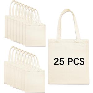 ORJ 13 * 15 inch Sublimation Blank Bags Bulk,Tote Bags for Sublimation, Canvas Tote Bags DIY Custom Shopping Bag