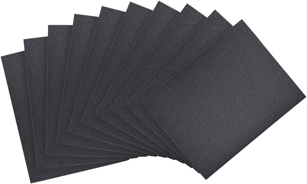 uxcell 120 Grits Sanding Sheets 9-inch x 11-inch Wet Dry Silicon Carbide Sandpaper for Wood Furniture Metal Polishing 10pcs