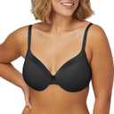 Maidenform Women's Comfort Devotion Underwire Bra, Full Coverage Convertible T-Shirt Bra (36DD, Black)