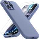 FlyReal Magnetic for iPhone 16 Pro Case, Compatible with MagSafe, (Integrated Silicone Camera Control Button) (Camera Protection) + Screen Protectors, Microfiber Lining Case 6.3", Lavender Gray