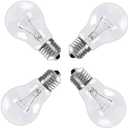 A19 Clear Incandescent Rough Service Light Bulb, 100 Watt Incandescent Light Bulbs, A19 100 WATT Bulbs 2700K Soft White, E26 Medium Base, 110-130V (4 Pack)