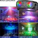 Party Disco DJ Light, 5-in-1 LED Stage Light Ocean Star Projector Music Sound with Remote Control for Parties Birthday Christmas Gift Wedding KTV Bar Club Home Room Decor Lighting