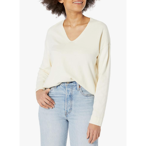Women's CTTN Cashmere Ls V Nk SIZE M