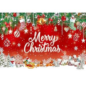 Alltten 10x8ft Merry Christmas Backdrop Christmas Backdrops for Wall Background De Navidad Xmas Party Decoration F105