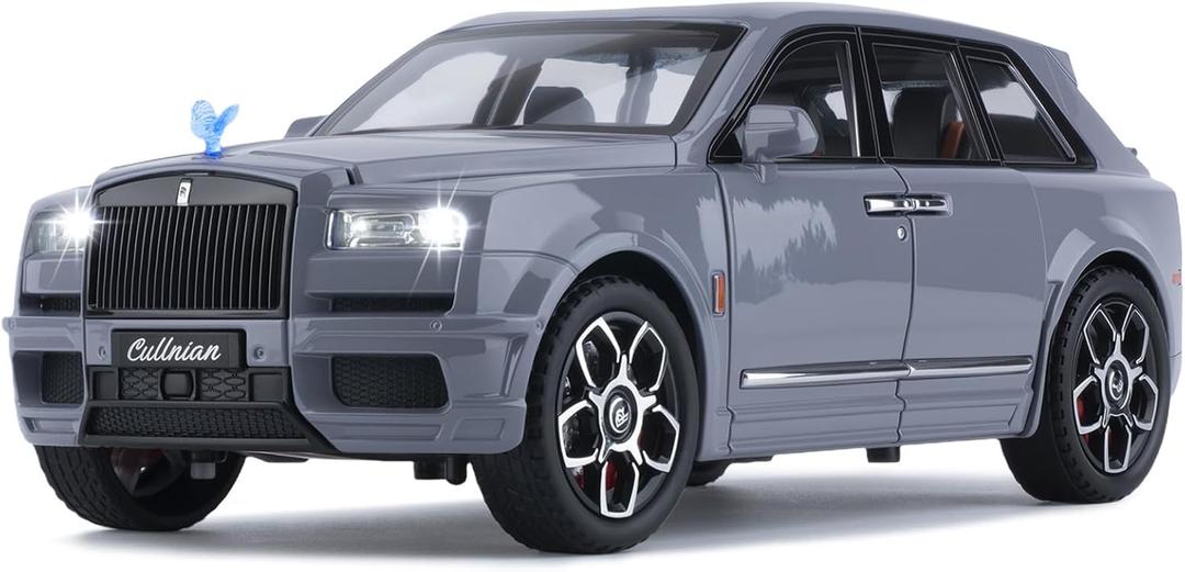Car Toys for Boys 1/20 Diecast Cars Compatible with Cullinan Collectibles Car Model Kit,Metal Toy Vehicles for Boys and Girls,Pull Back Cars with Lights and Sounds,Cars for Kids Ages 4-8Grey