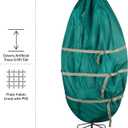 Christmas Tree Storage Bag - Upright Zippered Canvas Cover for 9-Foot Artificial Trees with Buckle Straps and Cinch by Tiny Tim Totes (Green)