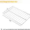 Allstare 2Pcs 316067902 Oven Rack Replacement Parts for Frigidaire Stove Oven Parts 316069800 Oven Rack for Kenmore Oven Parts 22.8" x 16" 304 Stainless Steel Rack-Flat Frigidaire Range Oven Wire Rack