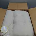 Sweet Home Collection Patio Cushions Outdoor Chair Pads Premium Comfortable Thick Fiber Fill Tufted 19" x 19" Seat Cover, 6 Pack, Cream