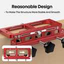 Door Hinge Jig, Aluminum Alloy Door Hinge Router Template, Adjustable Door Mortiser Fits Door Hinges from 2.5" to 5" Length, 1/4" Radius, 5/8" Radius and Types of Square