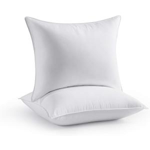 Seward Park Bed Pillow Standard Size Set of 2, Shams Insert 20 x 26 inch, Down Alternative Cooling Pillows for Stomach, Side or Back Sleeper