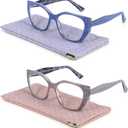 1/2/4/5 Pack Computer Reading Glasses Blue Light Blocking Readers Spring Hinge for Women Men