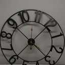 Sorbus 32-Inch Large Wall Clock  Decorative Black Metal Clock with Gold Hands  Silent, Battery Operated, Modern Wall Decor for Living Room, Kitchen, or Office  Great Gift for Housewarming or Office