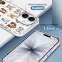for iPhone 17 Case, Clear with Cute Pet Dog Pattern Compatible with Magsafe Soft Protective Case for Women Girl (White)