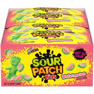 SOUR PATCH KIDS Watermelon Soft & Chewy Candy, Bulk Candy, 24 - 2 oz Bags