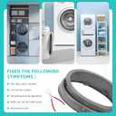 4986ER0004F Washer Door Boot Seal with 383EER4001A Kit by AMI PARTS- Fit for L-G, Ken-more Front Load Washer Gasket Parts with Drain Port, Replaces 4986ER0004J 4986ER0004K 4986ER0004M 4986ER0004N