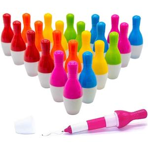 30pcs Bowling Ballpoint Pen Cute Cartoon Retractable Ball Pen (Random Color)