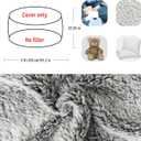 YudouTech (No Filler Bean Bag Chair Cover Without Filler,Big Round Soft Fluffy PV Velvet Washable Bean Bag Lazy Sofa Bed Cover for Adults,Living Room Bedroom Furniture Outside,5ft Black
