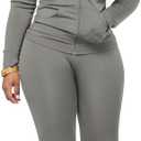 Mrskoala Two Piece Outfits for Women Jogger Sets Workout Sweat Suits Tracksuit Pants Set (X-Large, 6556gray)