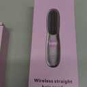 Go Brush Pro, 2026 Upgraded Go Brush Pro, Portable Straightener Brushs for Travel, Cordless Fast Heating Hair Straightener with LCD Temperature Display, Smooth Frizz (Grey)