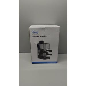 6 Bar Espresso Machine, 800W Compact Coffee Maker with Stainless Steel Cup Warmer, Steam Milk Frother, Automatic Pressure Relief, Cappuccino & Latte Maker, Black, for Home and Office