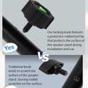 Vondynote Set of 2 Dual Speaker Mount Bar Mounting Fork Bracket Speaker Pole Width Adjustable, Black