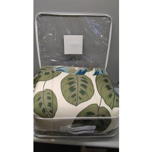 CARIBBEAN JOE Full/Queen 3-Piece Comforter Set, Tropical Coastal Beach Design Bedding, Palm Leaves