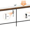 Bathola Narrow Sofa Table with 2 Power Outlets, 79” Thin Console Tables Narrow Long, Behind Couch Table Skinny, Wood Console Tables for Entryway, Living Room, Hallway, Foyer, Rustic Brown